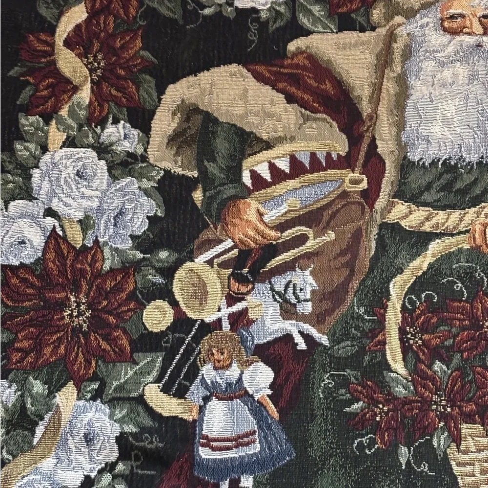 Festive Santa Holiday Throw